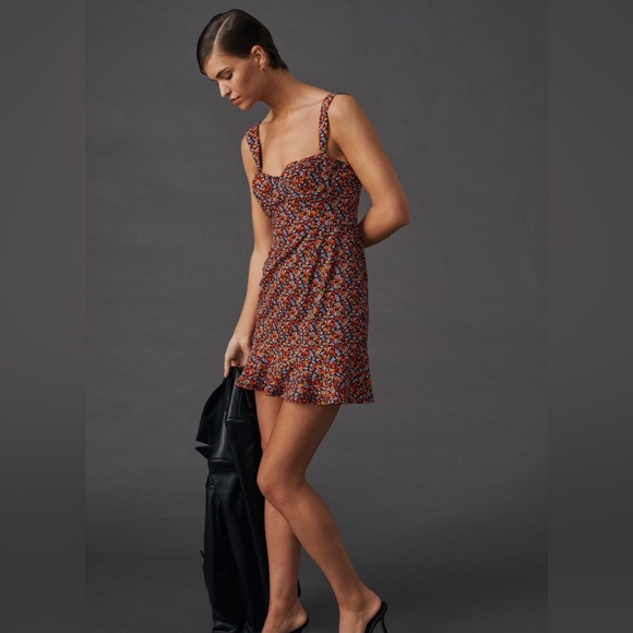 Anthropologie Hutch Ditsy Floral Corset Mini Dress - Picture 4 of 15
